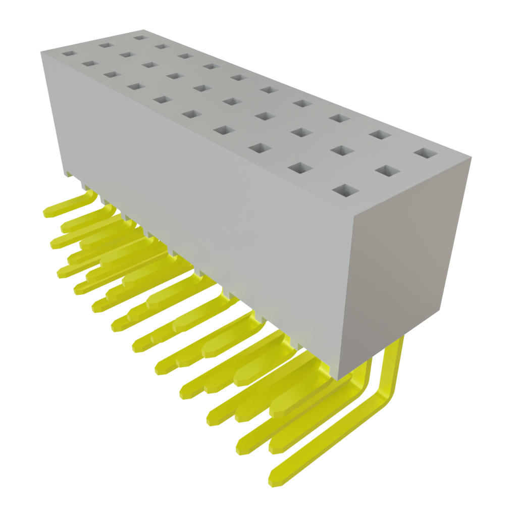 Samtec-SSW-110-02-G-T-RA Cabezales del conector y receptáculos PCB Conn Socket Strip SKT 30 POS 2.54mm Solder RA Side Entry Thru-Hole Tube