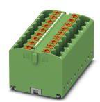 PHOENIX CONTACT-3273446 Blocs de raccordement de terminaux Conn Distribution Terminal Block 18 POS Spring Clamp Adhesive/DIN Rail 24A