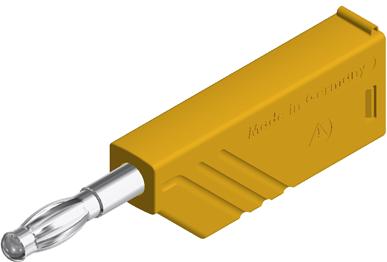 SKS Kontakttechnik-LAS N WS YELLOW Steckverbinder, elektronisches Testgerät Conn Banana M 1 POS Screw ST Cable Mount 1 Port