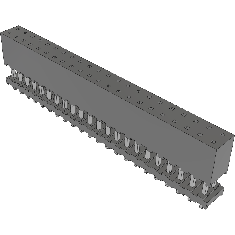 Samtec-ESQT-122-03-F-D-408 连接器插头及 PCB 插座 Conn Elevated Socket SKT 44 POS 2mm Solder ST Top Entry Thru-Hole Tube