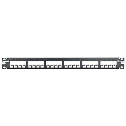 Panduit-CP24BLY Steckverbinderzubehör Connector Accessories Modular Face Plate Straight Stainless Steel Black