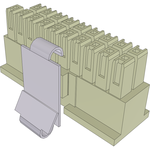 Conn Housing F 20 POS 2.54mm Crimp ST Cable Mount White Tube
