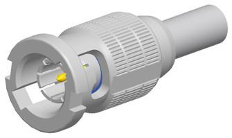 Amphenol RF-034-5011 射频连接器 Conn HD-BNC 0Hz to 6GHz 50Ohm Solder ST Cable Mount PL Gold Bag