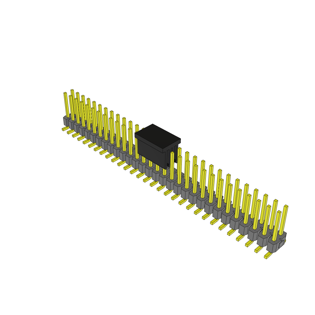 Samtec-TSM-130-02-S-DV-P Connector Headers and PCB Receptacles Conn Unshrouded Header HDR 60 POS 2.54mm Solder ST Top Entry SMD Tube