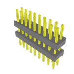 Conn Board Stacker HDR 18 POS 2.54mm Solder ST Top Entry Thru-Hole Bulk