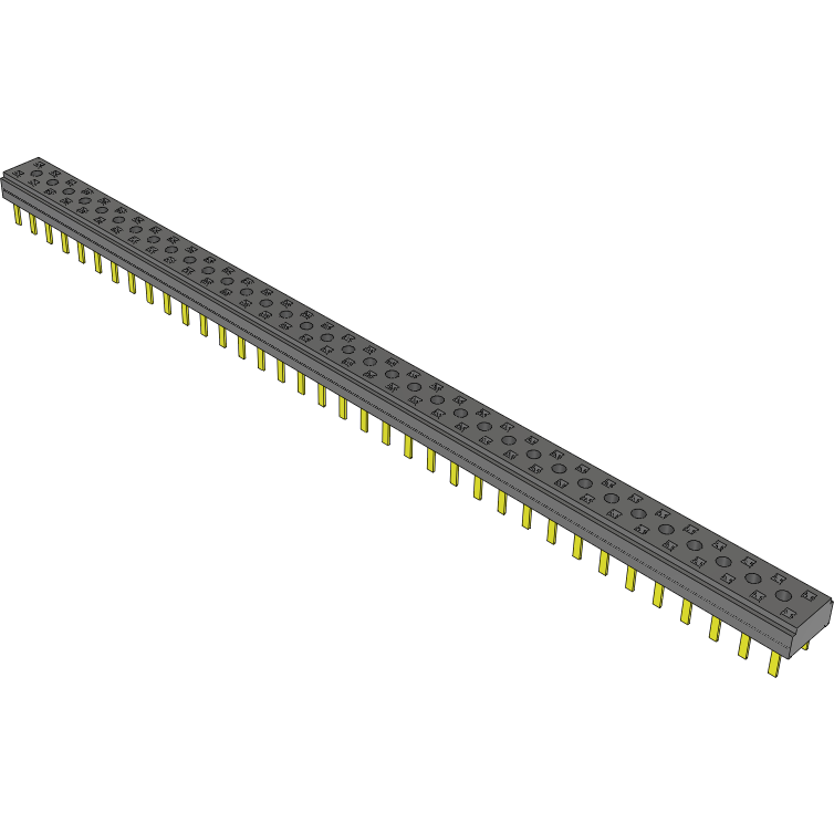 Samtec-CLT-136-01-G-D Steckverbinderleisten und Leiterplattenbuchsen Conn Socket Strip SKT 72 POS 2mm Solder ST Top Entry Thru-Hole TIGER CLAW™ Tube
