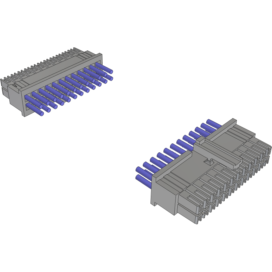 Samtec-MMSD1220L08.00DKLDS Cable Assembly AC Power Cable Assembly 0.203m Power to Power 24 to 24 POS SKT-SKT Crimp-Crimp 20AWG