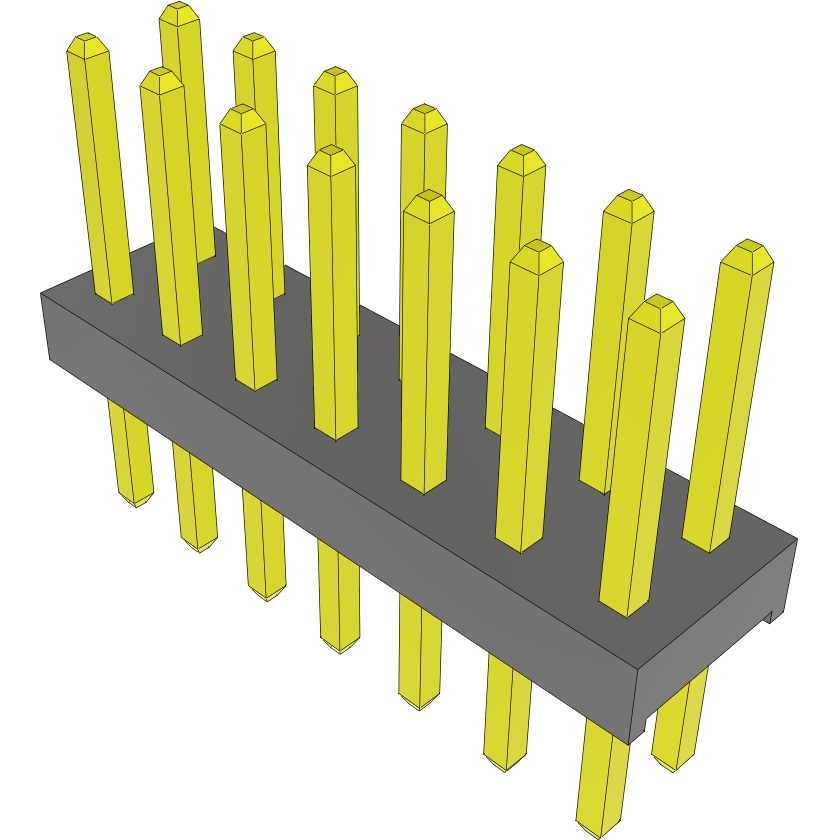 Samtec-MTMM-107-06-G-D-200 Steckverbinderleisten und Leiterplattenbuchsen Conn Unshrouded Header HDR 14 POS 2mm Solder ST Top Entry Thru-Hole Bulk
