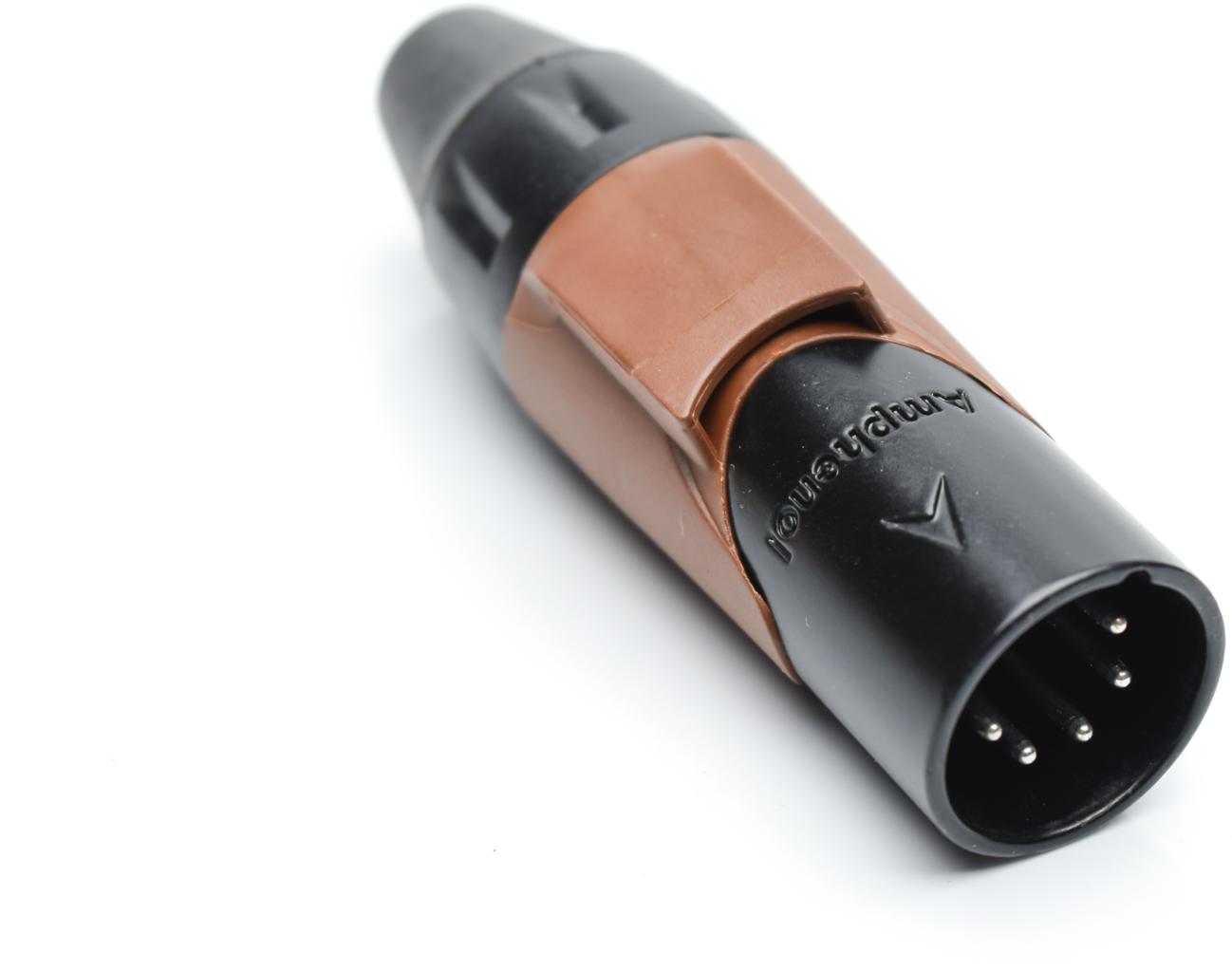 Amphenol-AX5MB1M Steckverbinder für Audio und Video Conn XLR Connector M 5 POS Solder Cup ST Cable Mount 5 Terminal 1 Port Box