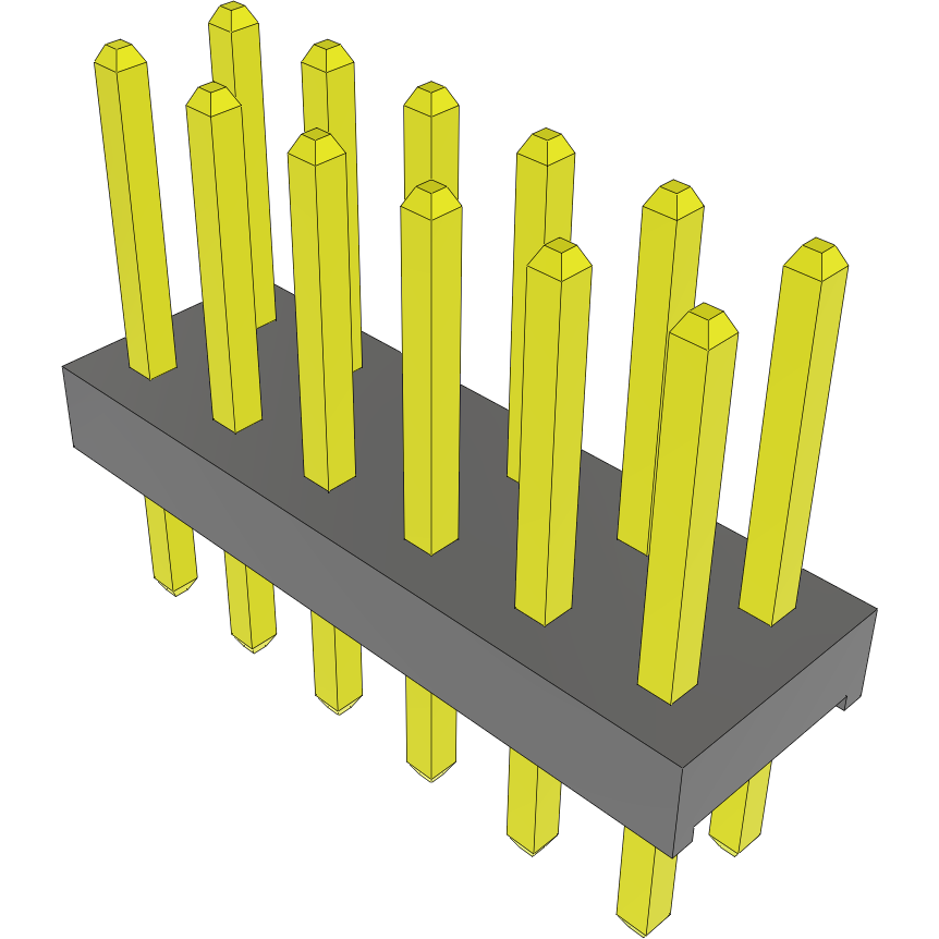 Samtec-MTMM-106-05-G-D-204 Steckverbinderleisten und Leiterplattenbuchsen Conn Unshrouded Header HDR 12 POS 2mm Solder ST Top Entry Thru-Hole Bulk