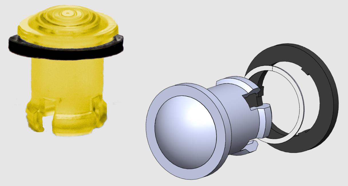 Bivar-SGLC-250-D-LD YW Lighting Accessories IP68 Yellow Round LENS CAP