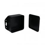 Black Acrylonitrile Butadiene Styrene Bracket Mount UL94-5VA Enclosure