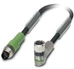 PHOENIX CONTACT-1682003 Andere Kabelbaugruppen Sensor/actuator cable, 3-position, PUR halogen-free, black-gray RAL 7021, Plug straight M8, on Socket angledM8, with 2 LEDs, cable length 1.5 m