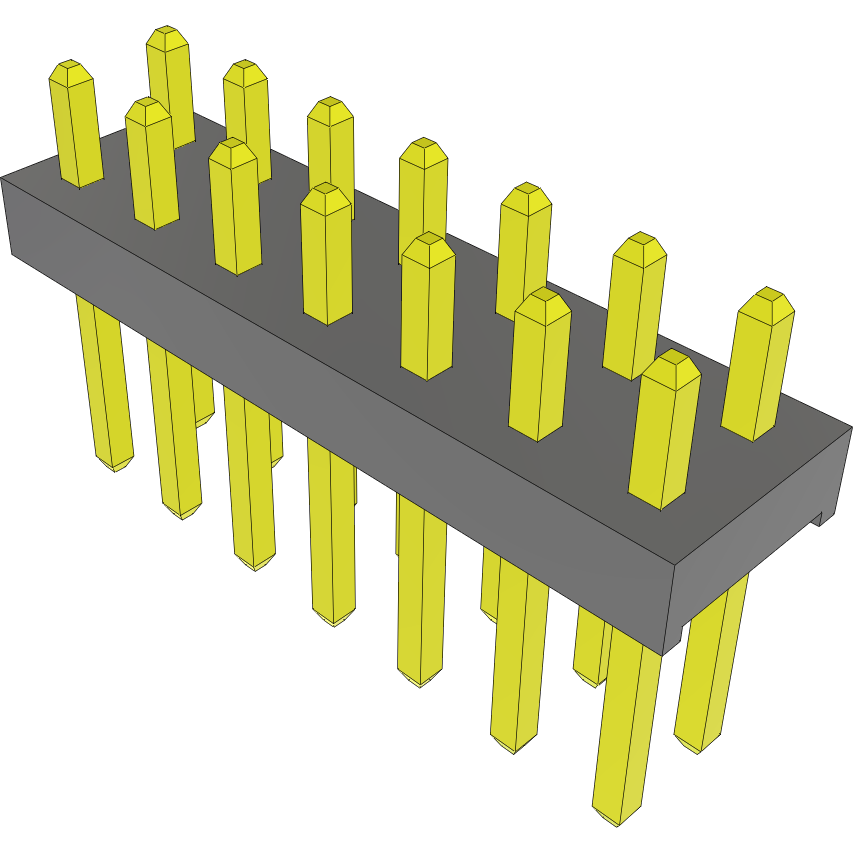 Samtec-MTMM-107-04-G-D-081 Connector Headers and PCB Receptacles Conn Unshrouded Header HDR 14 POS 2mm Solder ST Top Entry Thru-Hole Bulk