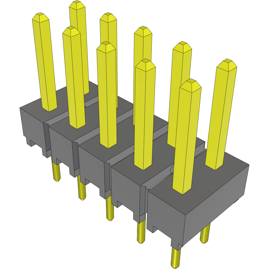 Samtec-TSW-105-26-T-D Steckverbinderleisten und Leiterplattenbuchsen Conn Unshrouded Header HDR 10 POS 2.54mm Solder ST Top Entry Thru-Hole Bulk