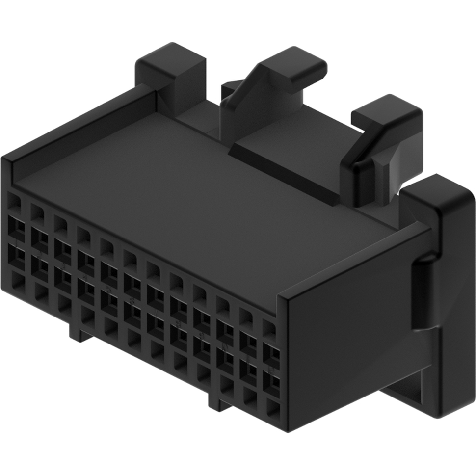 Delphi-12047946 Einzeladersteckverbinder, Gehäuse Conn Housing RCP 24 POS Crimp ST Cable Mount Black