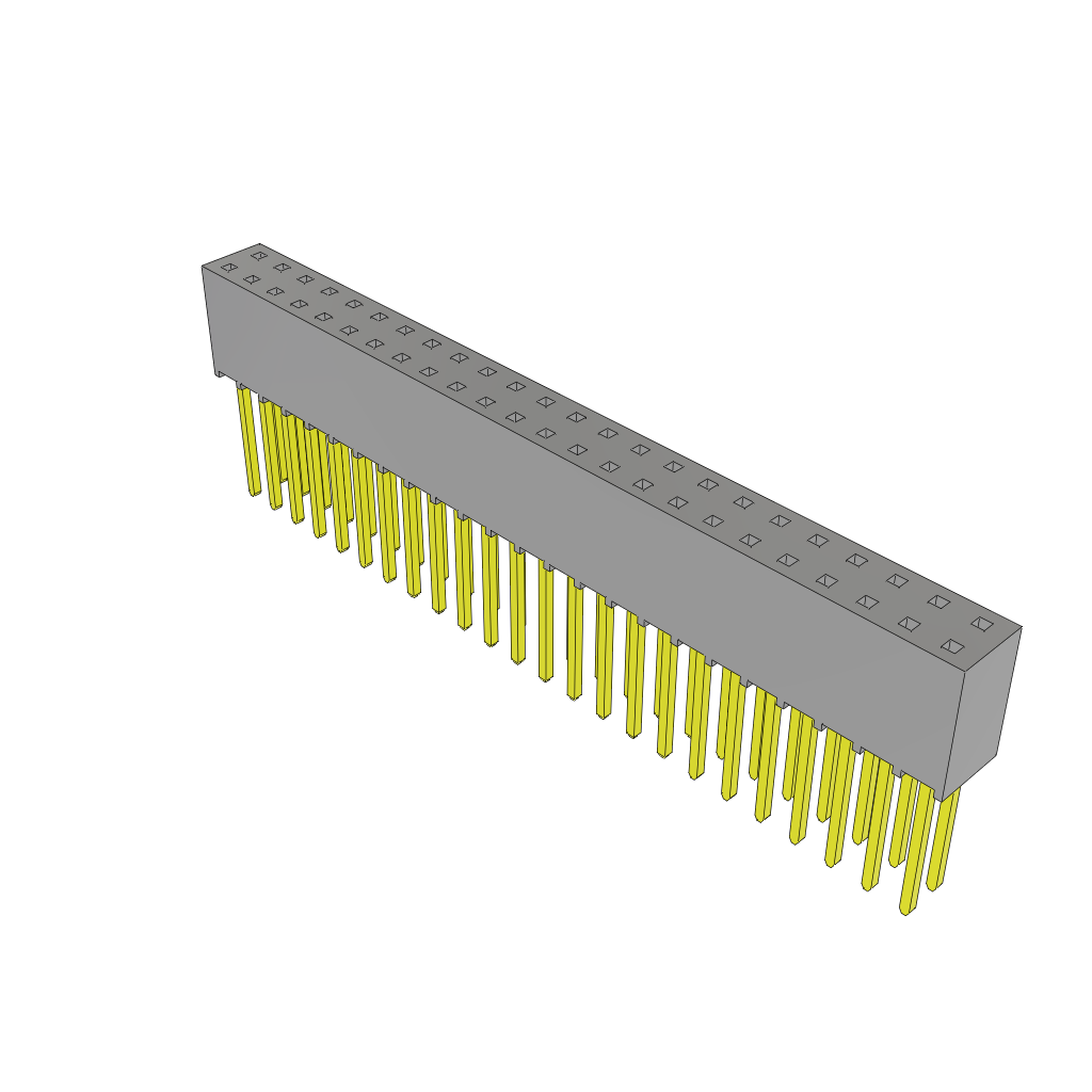 Samtec-SSQ-124-23-G-D Steckverbinderleisten und Leiterplattenbuchsen Conn Socket Strip SKT 48 POS 2.54mm Solder ST Top Entry Thru-Hole Bulk