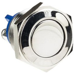 Switch Push Button N.O. SPST Flush Round Button 2A 36VDC Panel Mount Screw Bulk