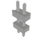 Conn Board Stacker HDR 2 POS 2mm Solder ST Top Entry Thru-Hole Bulk