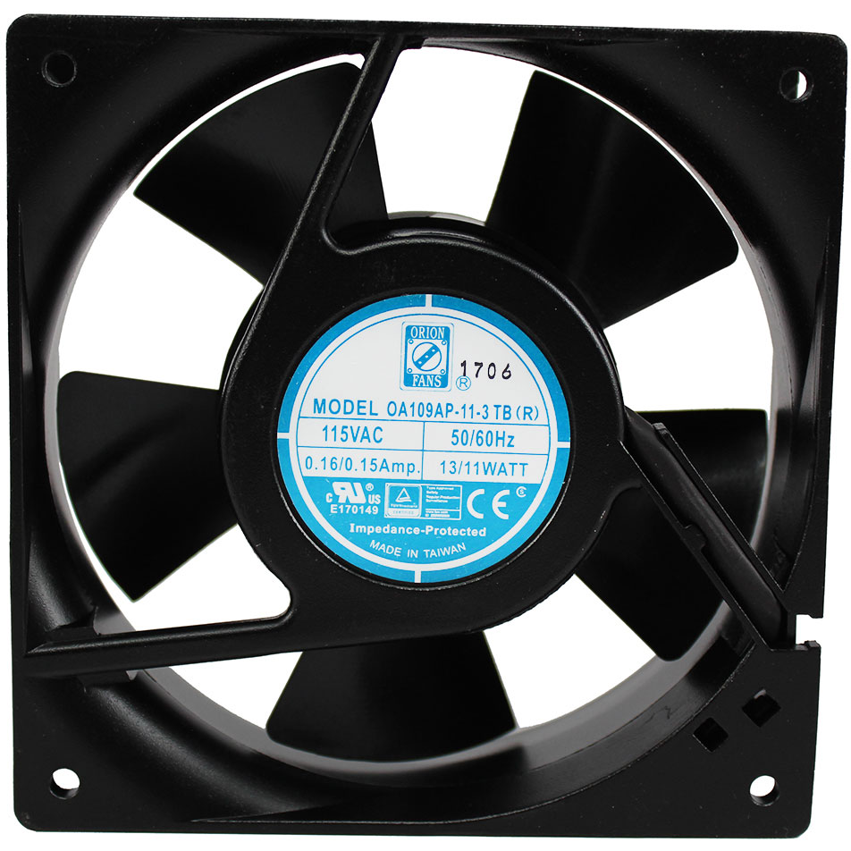 ORION FANS-OA109AP-11-3TBR Gebläse und Lüfter AC Fan Axial Ball Bearing 115V 80V to 130V 75CFM 38dB 119.5 X 119.5 X 38.5mm Low Speed