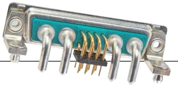 CONEC-3007W2PCT56N40X Connettore D-subminiatura Conn D-Sub M 2Power/5Signal POS Solder RA Thru-Hole 7 Terminal 1 Port
