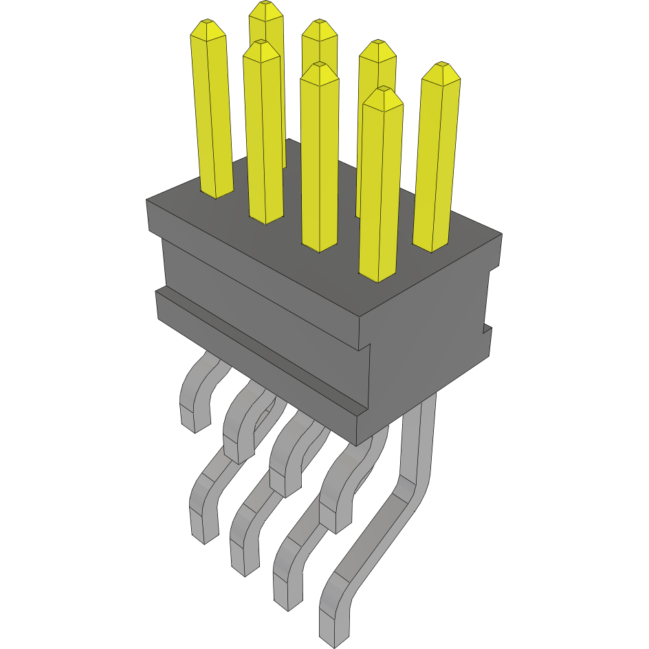 Samtec-FTSH-104-01-S-DH Connector Headers and PCB Receptacles Conn Unshrouded Header HDR 8 POS 1.27mm Solder RA Side Entry SMD TIGER CLAW™ Layer