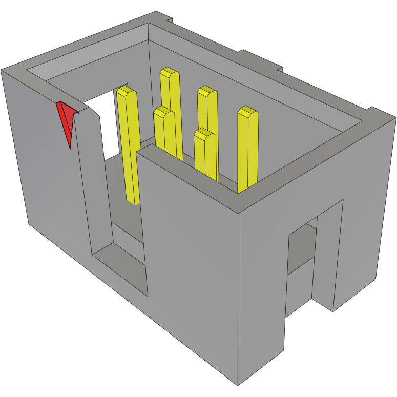 Samtec-TST-103-05-L-D-RA Connector Headers and PCB Receptacles Conn Shrouded Header (4 Sides) HDR 6 POS 2.54mm Solder RA Side Entry Thru-Hole Tube
