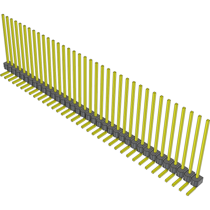 Samtec-MTSW-136-28-T-S-830-RA Cabezales del conector y receptáculos PCB Conn Unshrouded Header HDR 36 POS 2.54mm Solder RA Side Entry Thru-Hole Bulk