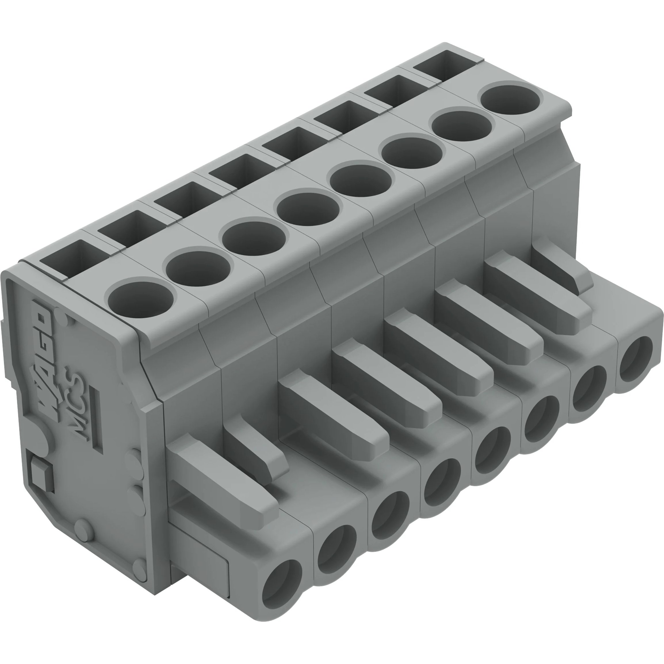 WAGO-232-208/026-000 连接器接线板 Conn Terminal Block F 8 POS 5mm Solder RA Cable Mount 15A Box