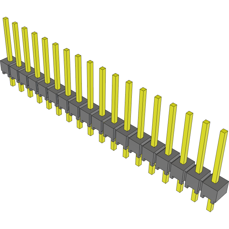 Samtec-MTSW-118-08-T-S-325 Steckverbinderleisten und Leiterplattenbuchsen Conn Unshrouded Header HDR 18 POS 2.54mm Solder ST Top Entry Thru-Hole Bulk