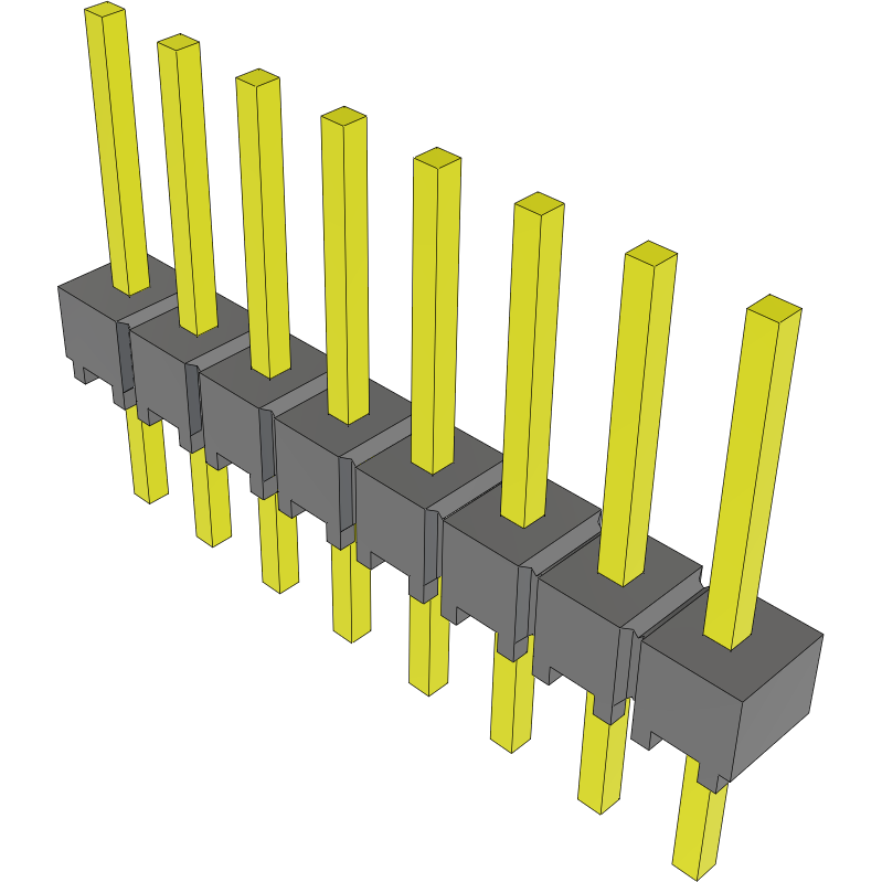 Samtec-MTSW-108-08-G-S-280 Steckverbinderleisten und Leiterplattenbuchsen Conn Unshrouded Header HDR 8 POS 2.54mm Solder ST Top Entry Thru-Hole Bulk