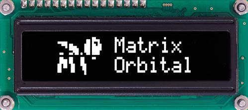 Matrix Orbital-OK162-12-USB-OW-E Moduli OLED OLED Module 16Char x 2Line 128x32Pixels Blue OLED Display Character Display Serial/I2C Interface 5V