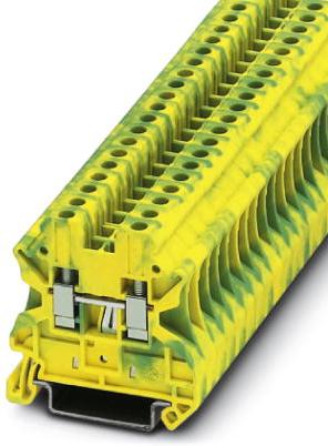 PHOENIX CONTACT-3044128 Connector Terminal Blocks Conn Ground Modular Terminal Block 2 POS Screw T DIN Rail