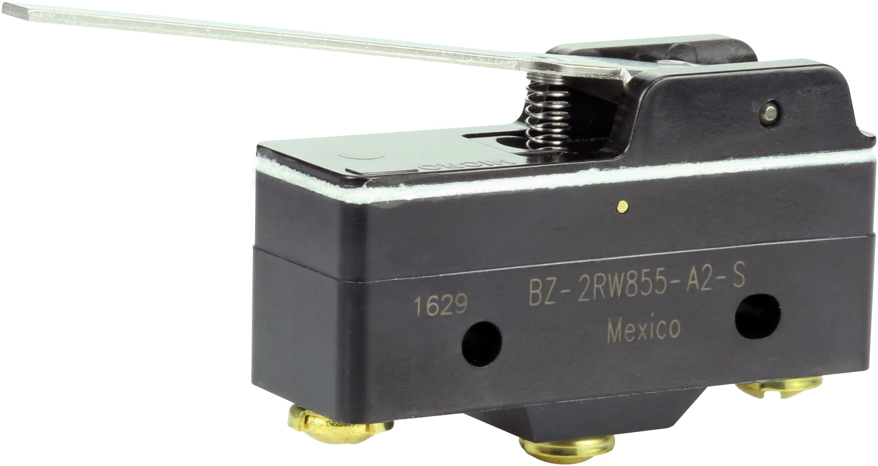 Honeywell-BZ-2RW855-A2-S Switch Snap Action Switch Snap Action N.O./N.C. SPDT Straight Lever 16A 480VAC 250VDC 186.42VA 0.7N Screw Mount Screw