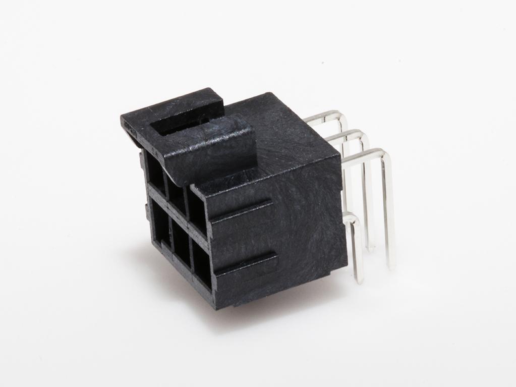 Molex-1723161106 Steckverbinderleisten und Leiterplattenbuchsen Conn Wire to Board HDR 6Power POS 3.5mm Solder RA Side Entry Thru-Hole Ultra-Fit Tray