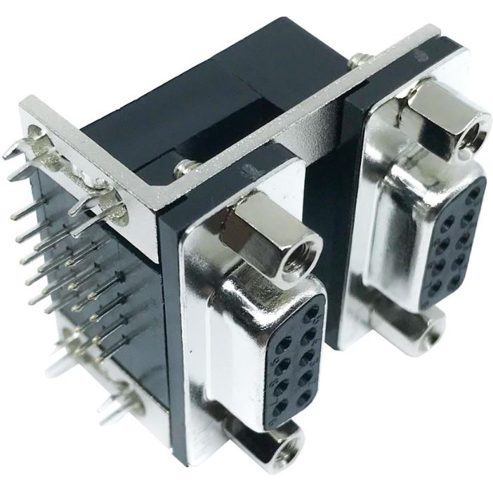 Amphenol Communications Solutions-6E17HC30JBF201 Connector D-Subminiature Conn D-Sub 15/15 POS Solder Thru-Hole Tray
