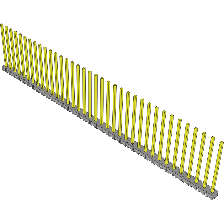 Samtec-MTLW-136-09-G-S-670 Steckverbinderleisten und Leiterplattenbuchsen Conn Unshrouded Header HDR 36 POS 2.54mm Solder ST Top Entry Thru-Hole Bulk