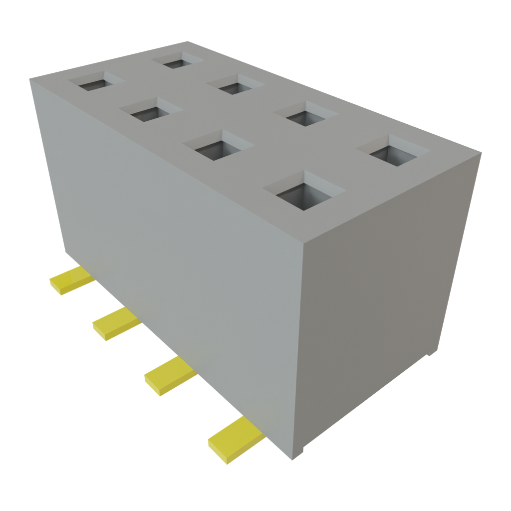 Samtec-TMM-104-05-L-D-SM Steckverbinderleisten und Leiterplattenbuchsen Conn Unshrouded Header HDR 8 POS 2mm Solder ST Top Entry SMD Tube