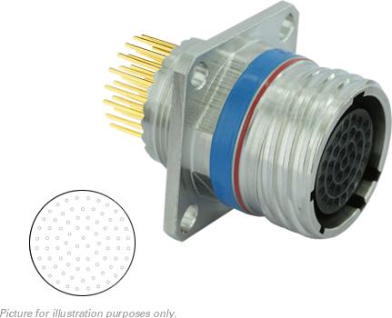 SOURIAU-8D0L21F35SN Steckverbinder, rund Conn Circular SKT 79 POS Solder ST Flange Mount 79 Terminal 1 Port