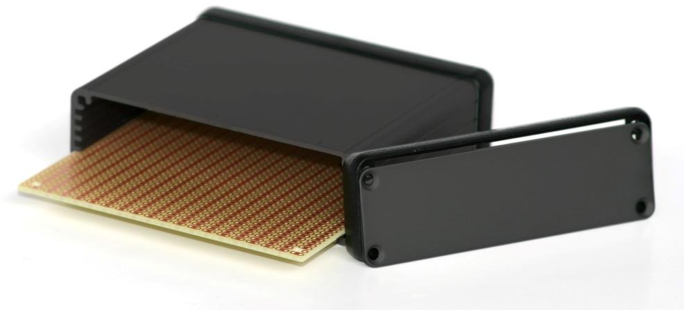 BusBoard Prototype Systems-KBOX2-AL-BK-PR2H null FR4 Proto-board PCB Board with 2 Hole Strip