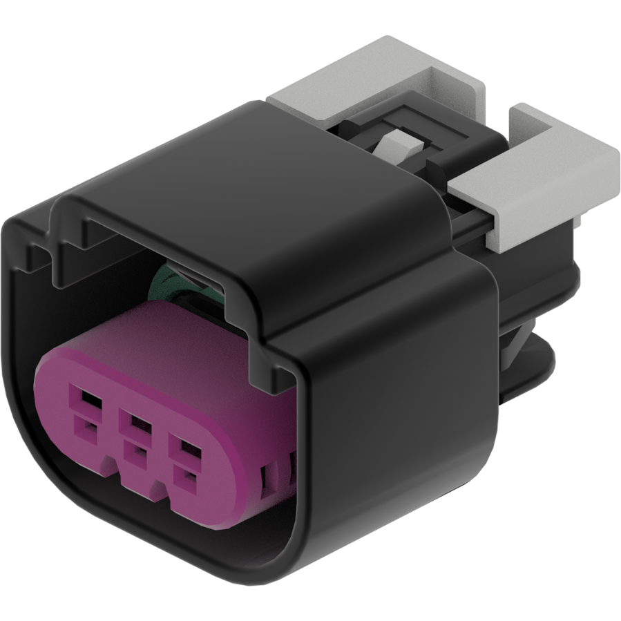 Delphi-13592547 Einzeladersteckverbinder, Gehäuse Conn Housing F 3 POS 4.5mm Crimp ST Cable Mount Black