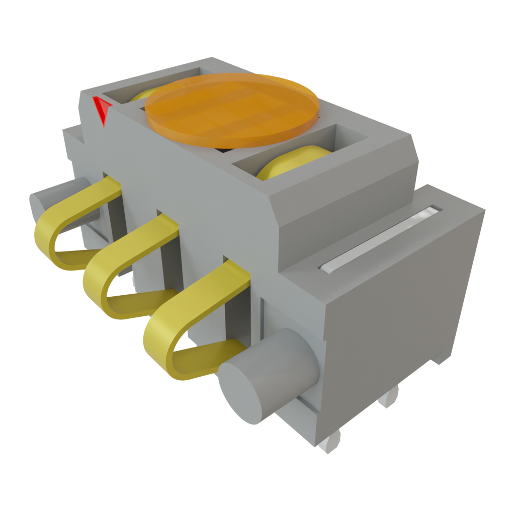 Samtec-SIR1-03-L-S-A-K-TR Piastre connettori e prese PCB Conn Spring Loaded Connector SKT 3 POS 2.54mm Solder RA Side Entry SMD T/R