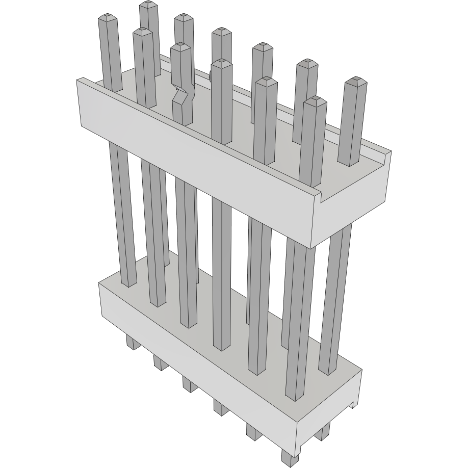 Samtec-HW-06-10-T-D-600-100-LL Connector Headers and PCB Receptacles Conn Board Stacker HDR 12 POS 2.54mm Solder ST Top Entry Thru-Hole Bulk