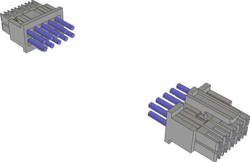 Samtec-MMSDT-05-24-L-18.00-D-K-LDX Cable Assembly AC Power Cable Assembly 0.457m Power to Power 10 to 10 POS SKT-SKT Crimp-Crimp 24AWG