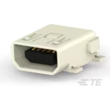 TE Connectivity-1734328-2 Connector USB Conn Mini USB 2.0 Type AB RCP 5 POS 0.8mm Solder RA SMD 5 Terminal 1 Port T/R