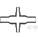 TE Connectivity-820135-000 Ajuste de calor Heat Shrink Transition T Style Fluid Resistant Elastomer Black