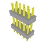 Conn Board Stacker HDR 10 POS 2mm Solder ST Top Entry Thru-Hole Bulk