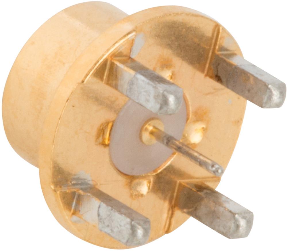 Amphenol RF-SMP-MSLD-PCT-3 RF-Steckverbinder Conn SMP 0Hz to 15GHz 50Ohm Solder ST Thru-Hole F Gold Bag