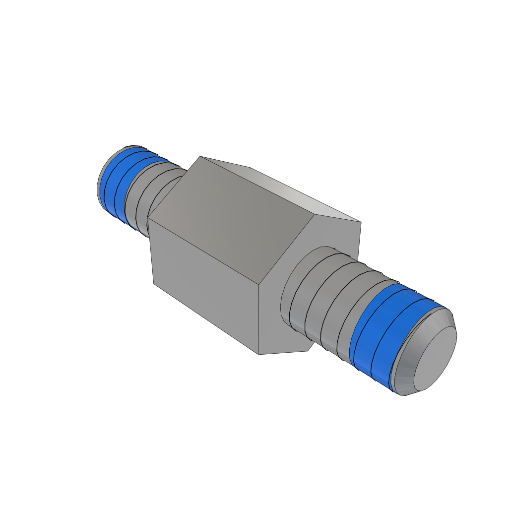 Samtec-SO-0515-02-01-01 Distanzhülsen Standoff Hex M/M 4-40-THD 4.76mm-A/F 4.76mm-LG Aluminum 6061