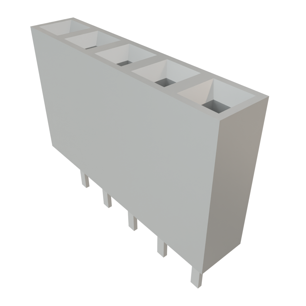 Samtec-BCS-105-L-S-TE 连接器插头及 PCB 插座 Conn Socket Strip SKT 5 POS 2.54mm Solder ST Top Entry Thru-Hole TIGER CLAW™ Tube